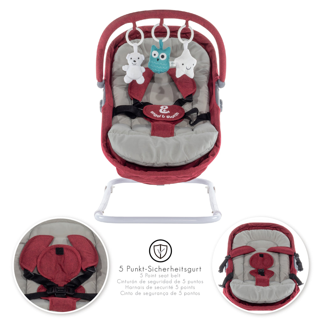 VIGO - Espreguiçadeira & Berço com Cobertura e Arco de Brincar Removivél