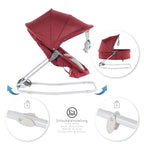 PAVO - Espreguiçadeira e Berço com Rede Mosquiteira, Cobertura e Arco Removível