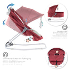 PAVO - Espreguiçadeira e Berço com Rede Mosquiteira, Cobertura e Arco Removível