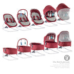 PAVO - Espreguiçadeira e Berço com Rede Mosquiteira, Cobertura e Arco Removível