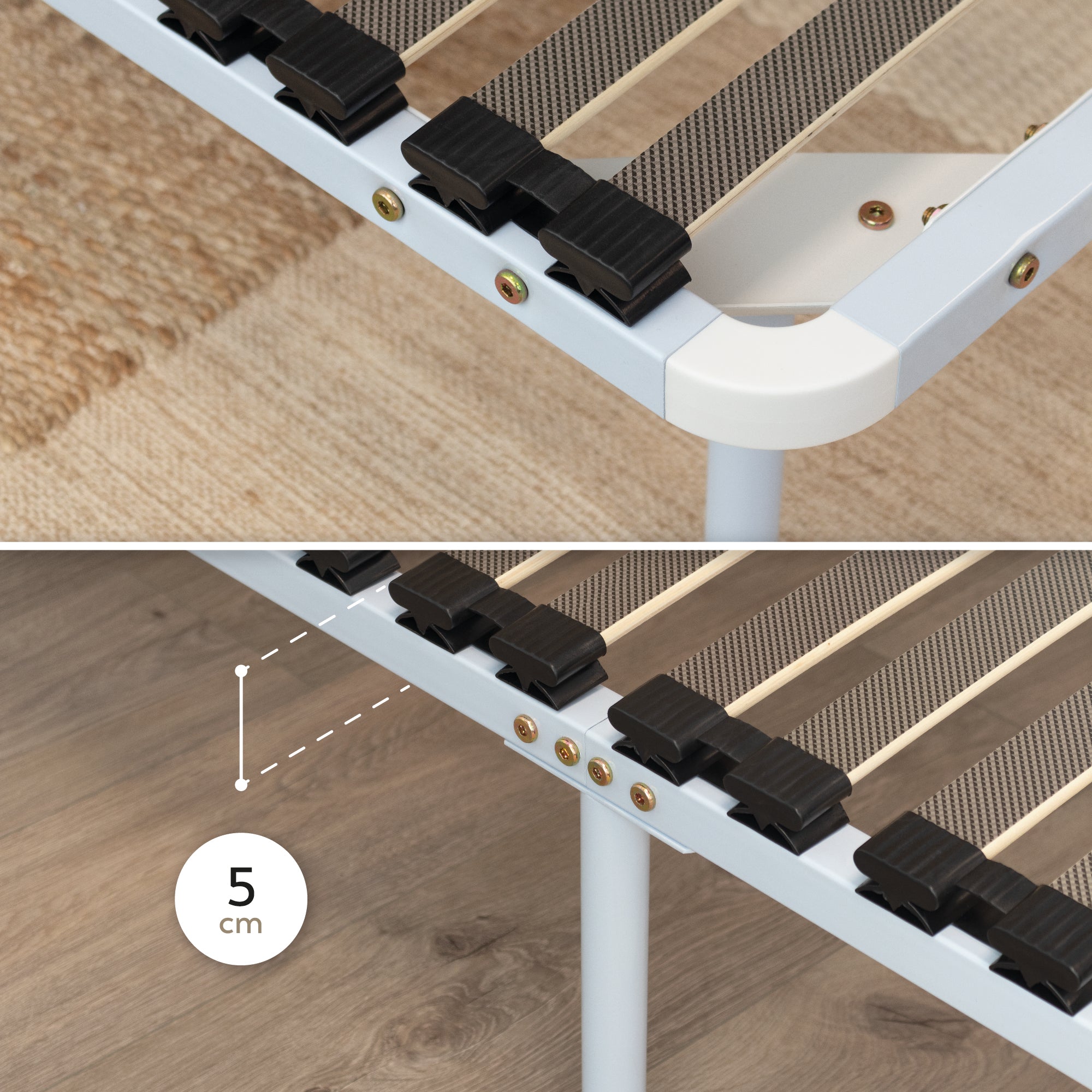 IF02 – Estrado ortopédico multilâminas com estrutura metálica reforçada – com ou sem pés