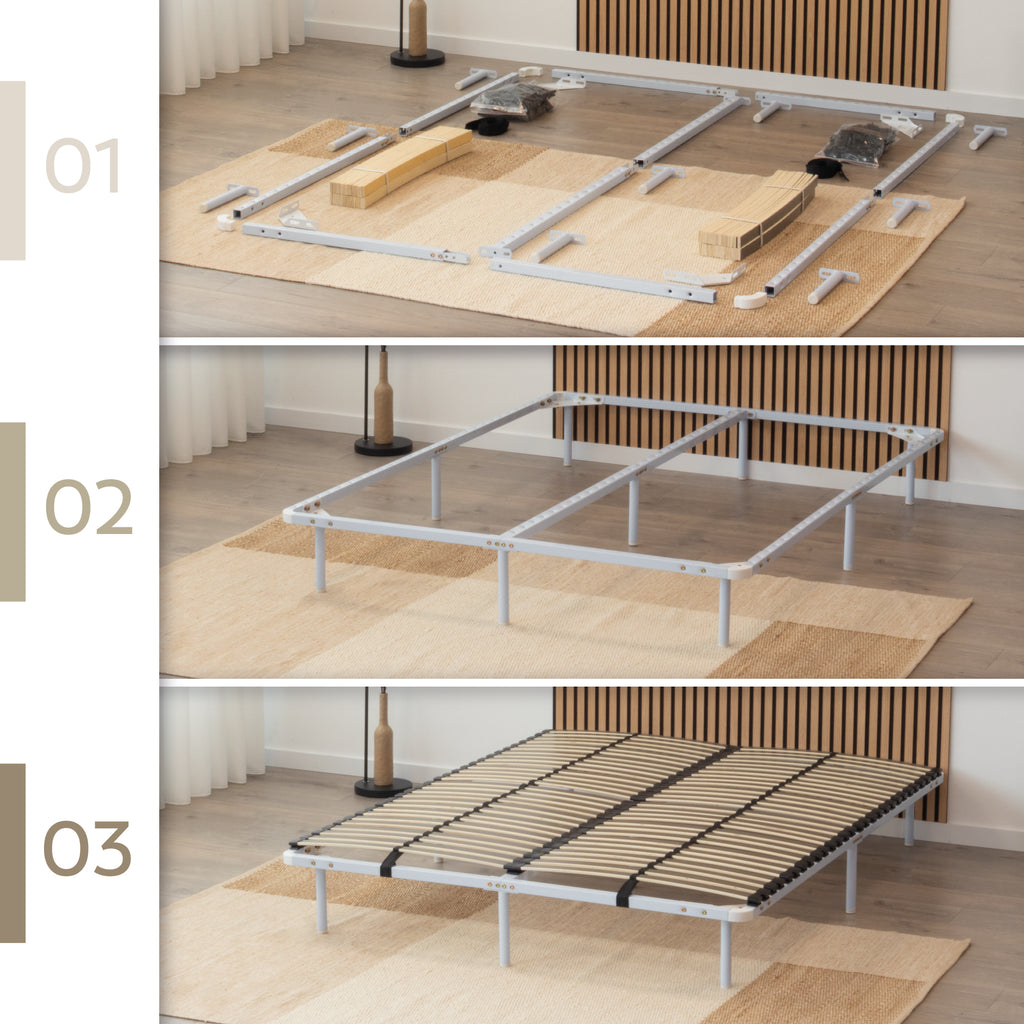 IF02 – Estrado ortopédico multilâminas com estrutura metálica reforçada – com ou sem pés