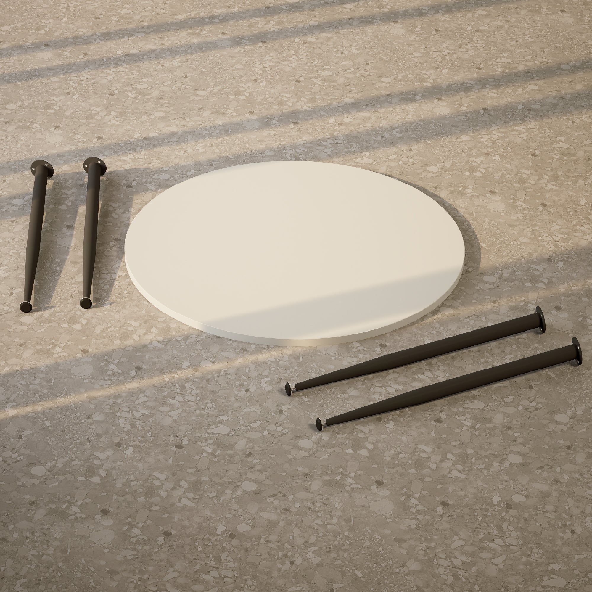 CORIN - Mesa de jantar com tampo de melamina