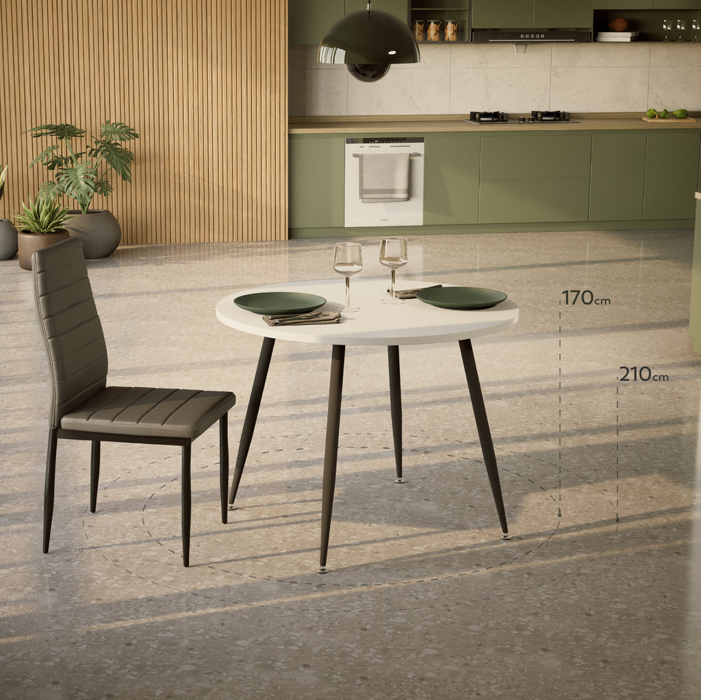 CORIN - Mesa de jantar com tampo de melamina