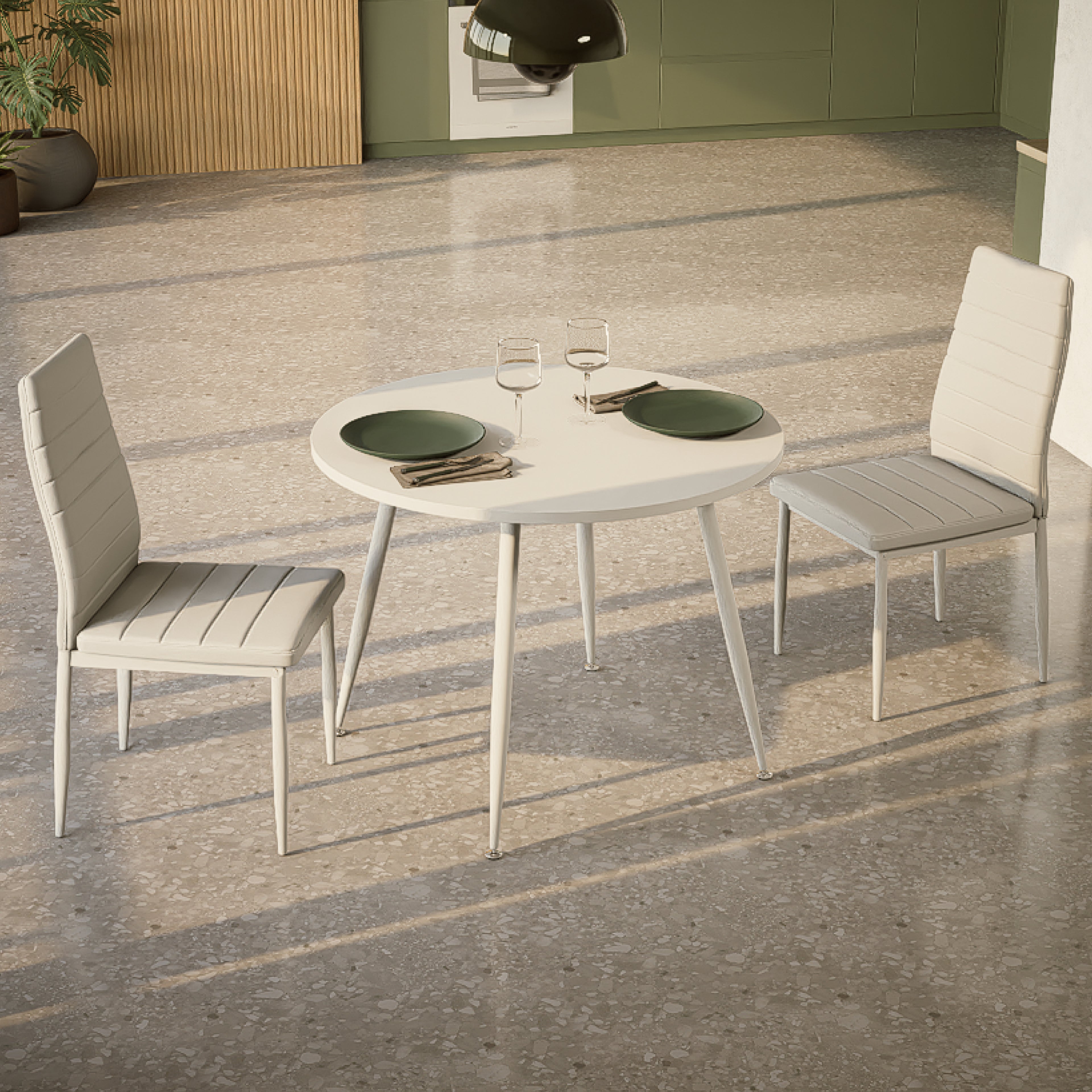 CORIN - Mesa de jantar com tampo de melamina