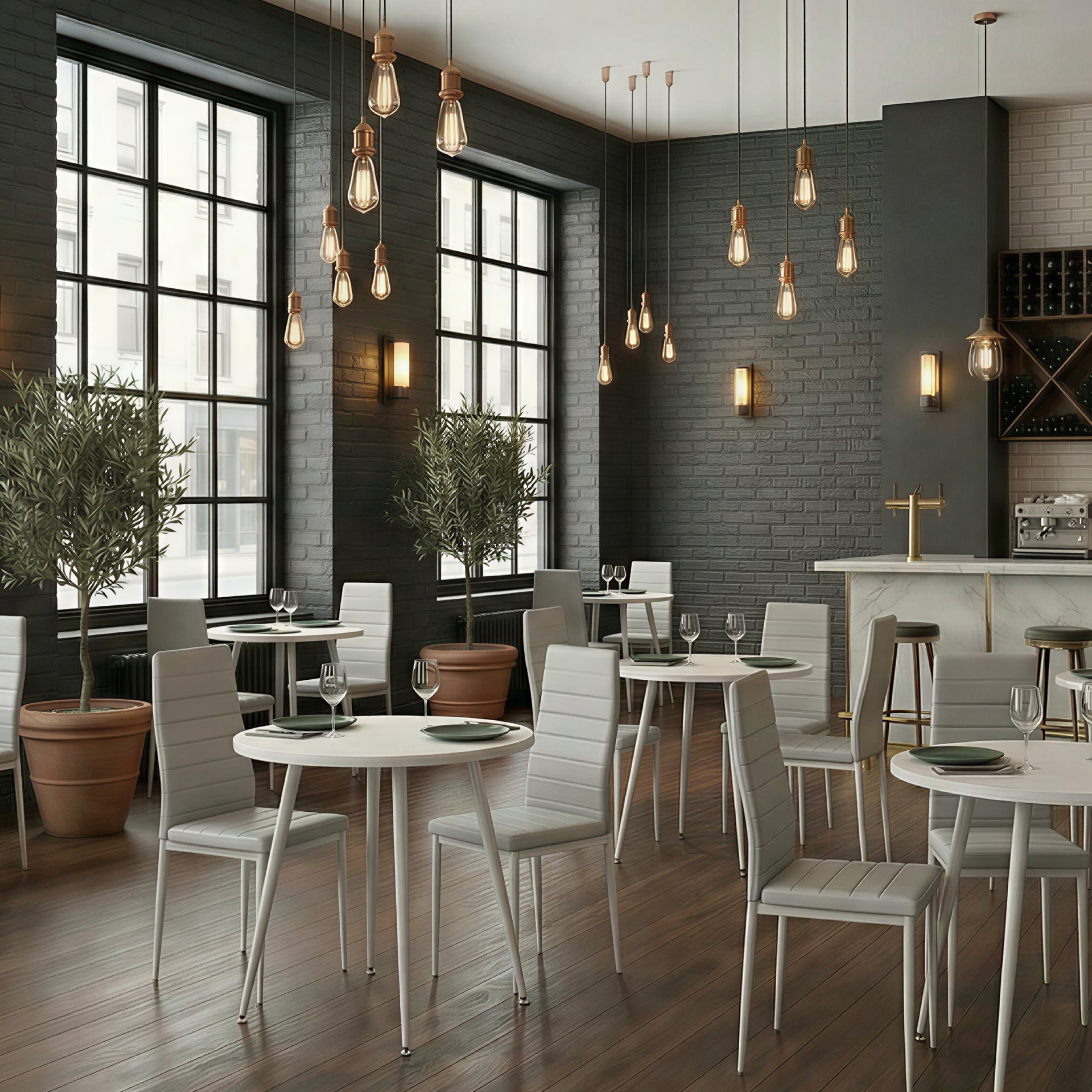 CORIN - Mesa de jantar com tampo de melamina