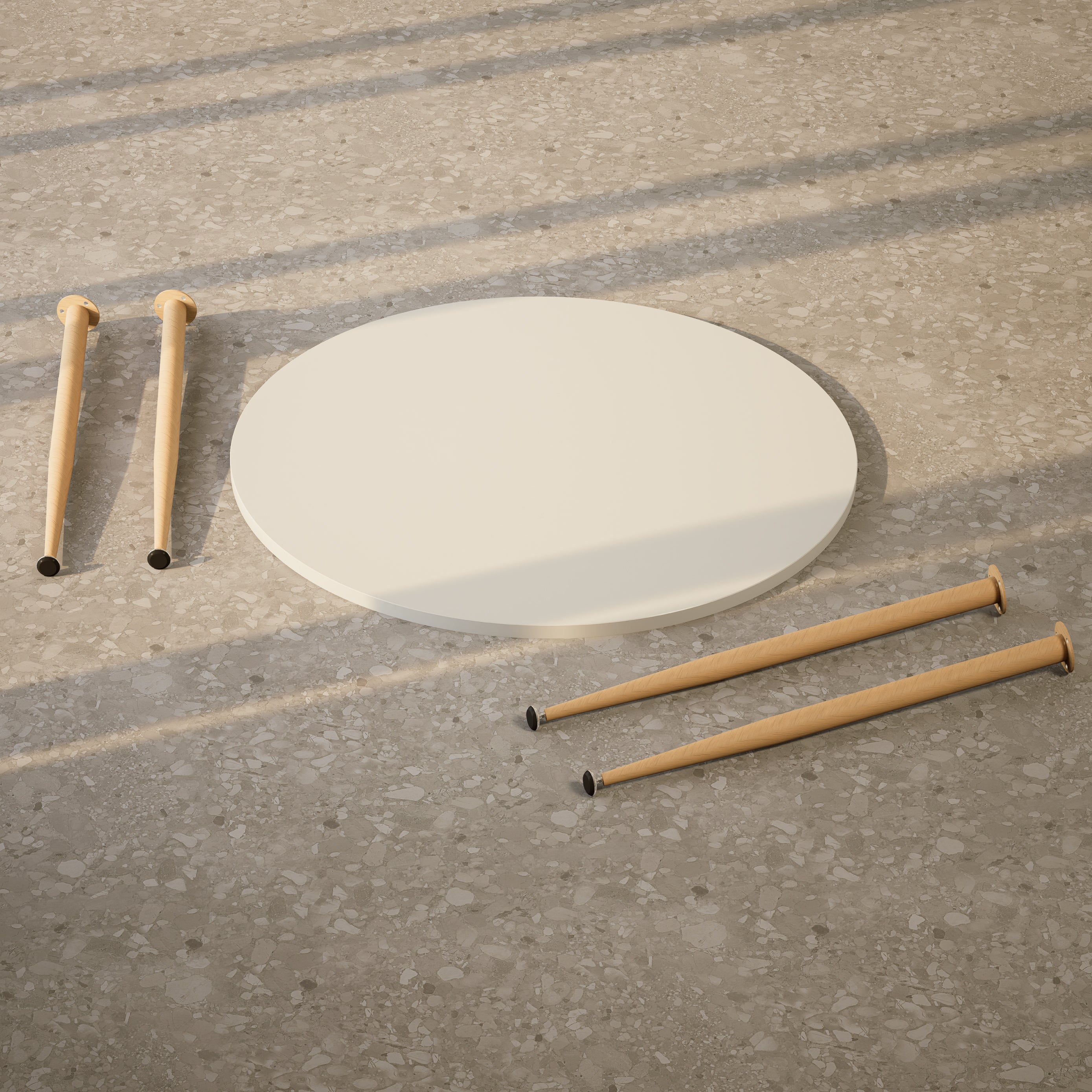 CORIN - Mesa de jantar com tampo de melamina