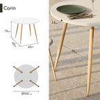 CORIN - Mesa de jantar com tampo de melamina