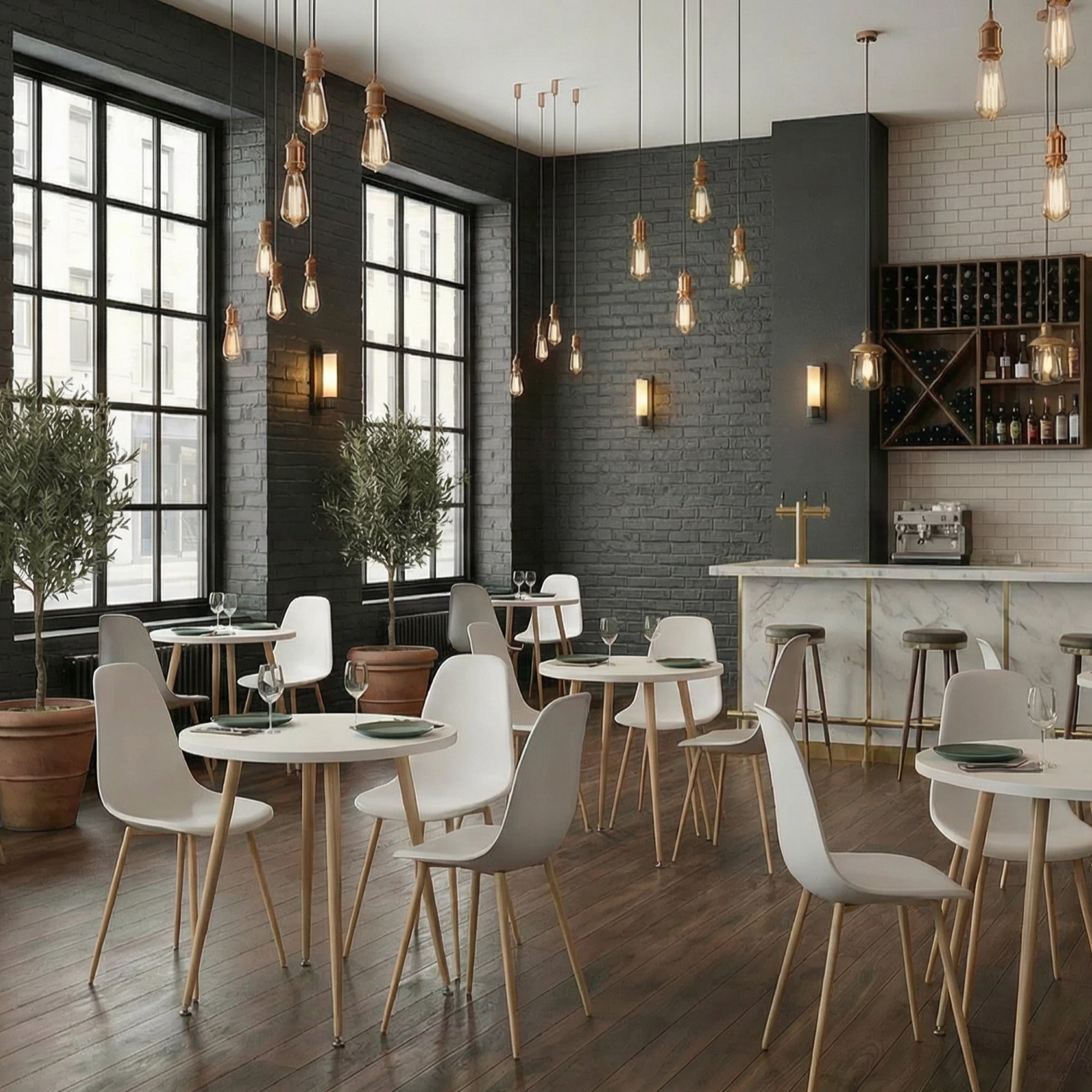 CORIN - Mesa de jantar com tampo de melamina