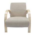 Poltrona em Tecido ou Poliéster com Estrutura em Madeira