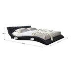 RAUL – Cama estofada com cabeceira capitoné ondulada