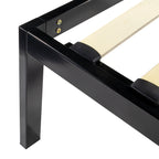 iBase – Cama com estrutura metálica e arrumação 30 cm em preto e branco