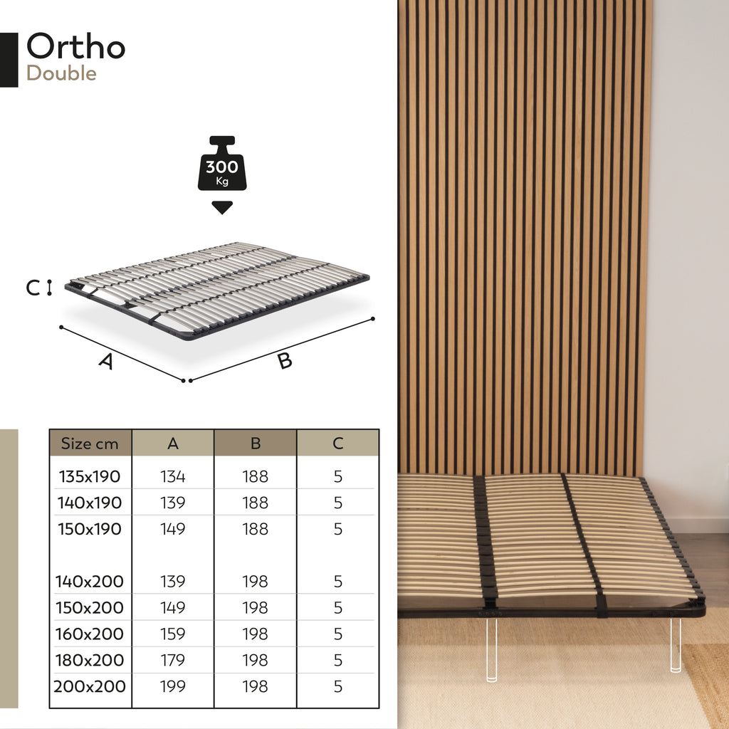 IF02 – Estrado ortopédico multilâminas com estrutura metálica reforçada – com ou sem pés