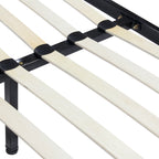 iBase – Cama com estrutura metálica e arrumação 30 cm em preto e branco