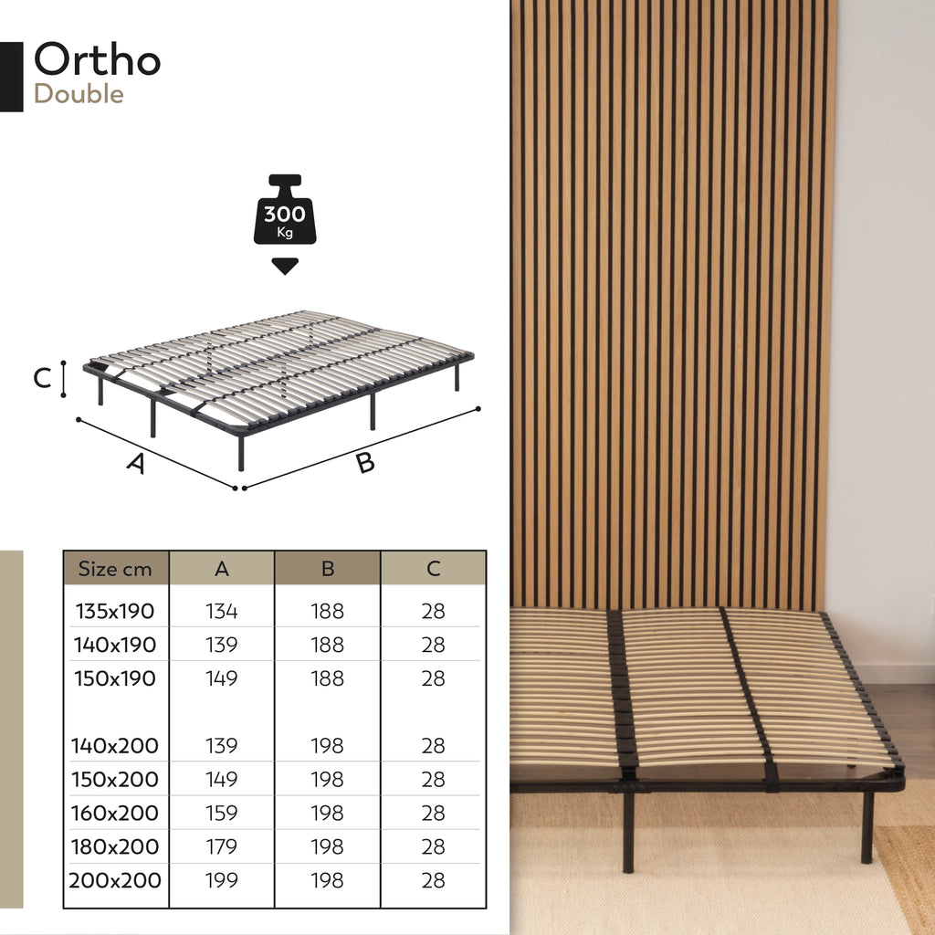 IF02 – Estrado ortopédico multilâminas com estrutura metálica reforçada – com ou sem pés