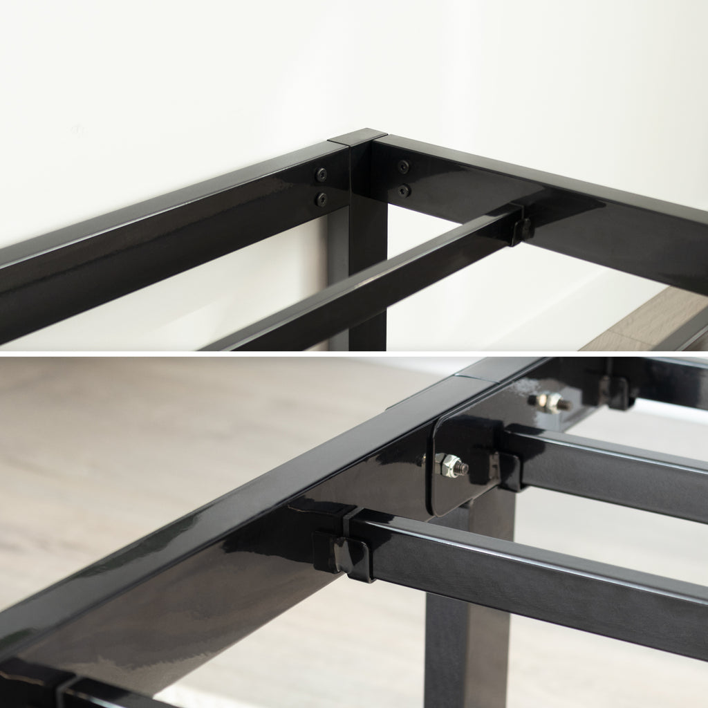 SAPPHO – Cama plataforma metálica com arrumação 31 cm - Preto ou Branco