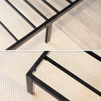 SAPPHO – Cama plataforma metálica com arrumação 31 cm - Preto ou Branco