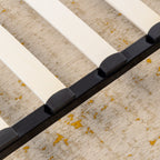 NAMARA – Cama com estrutura metálica e ripas amortecidas, arrumação 25 cm - Preto ou Branco