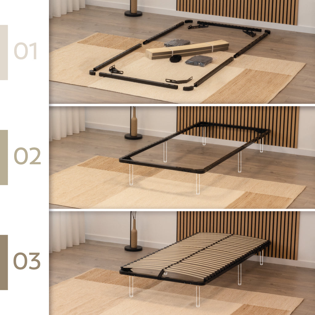 IF02 – Estrado ortopédico multilâminas com estrutura metálica reforçada – com ou sem pés