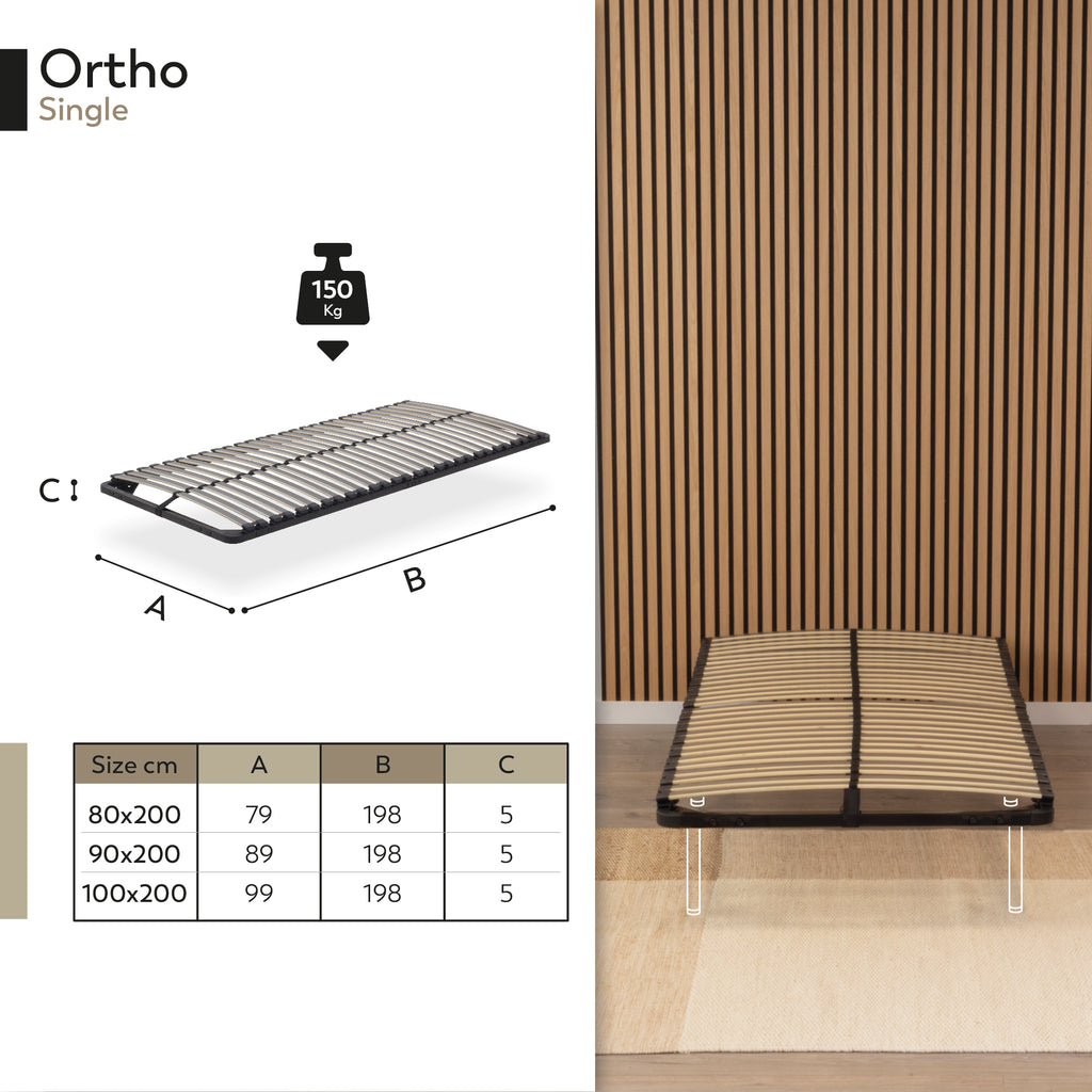 IF02 – Estrado ortopédico multilâminas com estrutura metálica reforçada – com ou sem pés