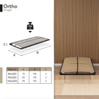 IF02 – Estrado ortopédico multilâminas com estrutura metálica reforçada – com ou sem pés