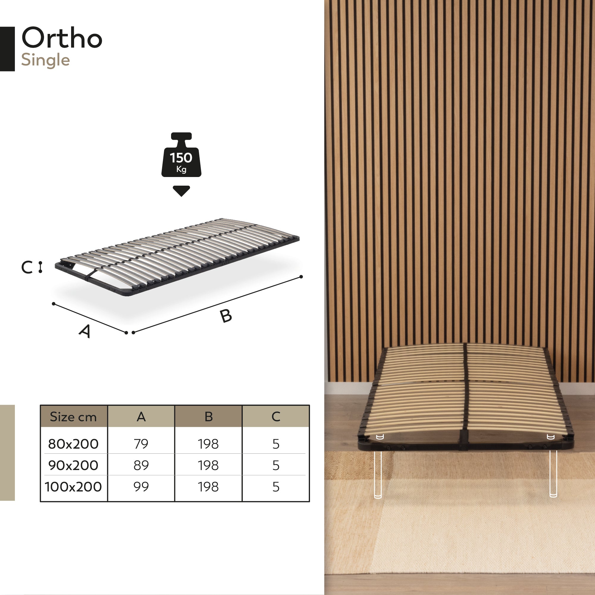 IF02 – Estrado ortopédico multilâminas com estrutura metálica reforçada – com ou sem pés