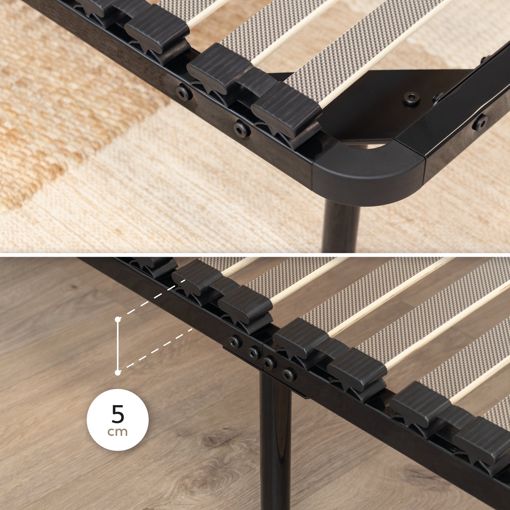 IF02 – Estrado ortopédico multilâminas com estrutura metálica reforçada – com ou sem pés