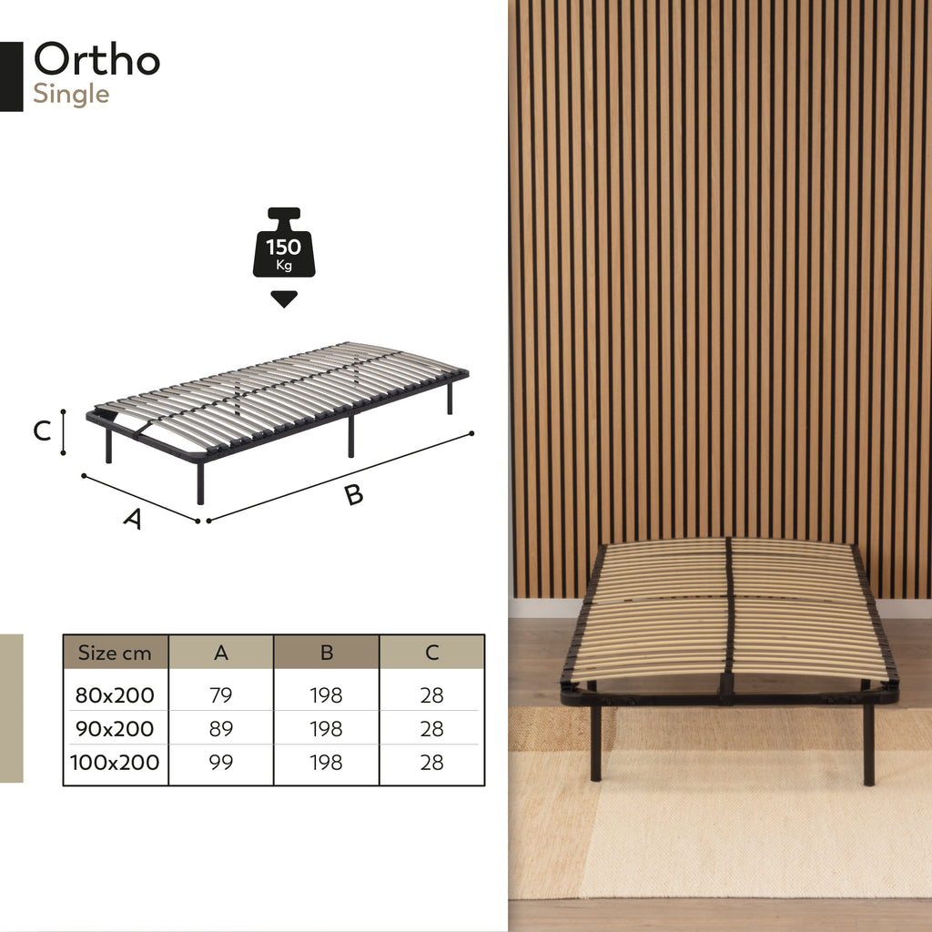 IF02 – Estrado ortopédico multilâminas com estrutura metálica reforçada – com ou sem pés