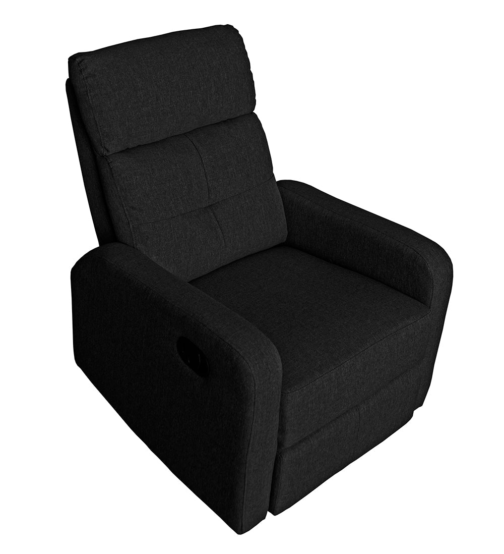 CONFORT - Cadeirão reclinável  (preto e castanho)