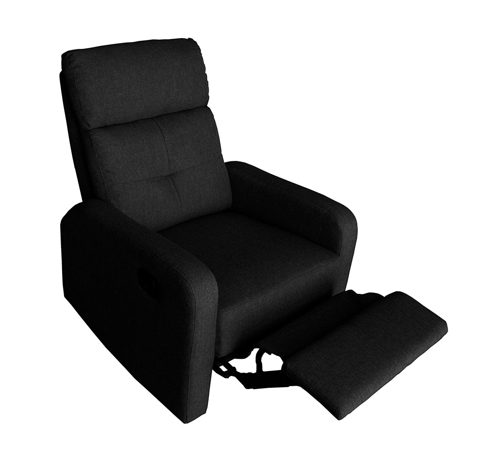 CONFORT - Cadeirão reclinável  (preto e castanho)