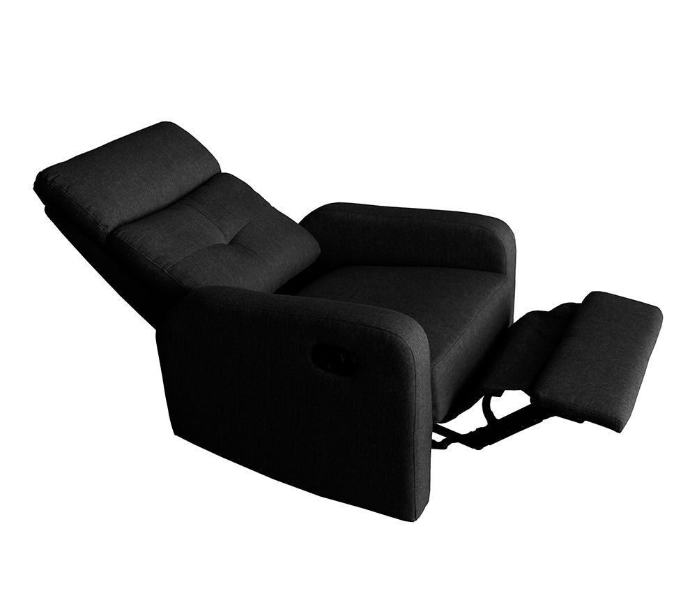 CONFORT - Cadeirão reclinável  (preto e castanho)