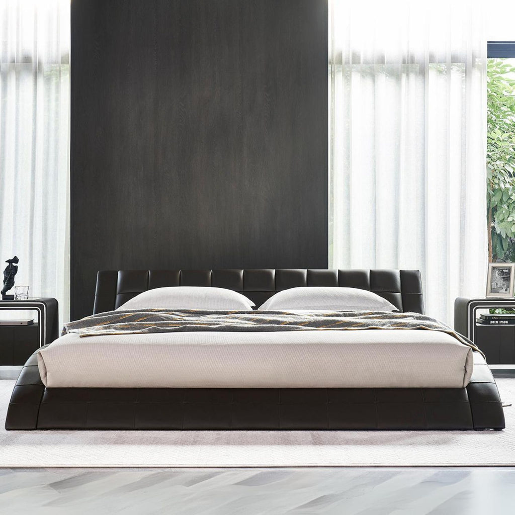 RAUL – Cama estofada com cabeceira capitoné ondulada