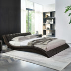 RAUL – Cama estofada com cabeceira capitoné ondulada