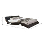 RAUL – Cama estofada com cabeceira capitoné ondulada