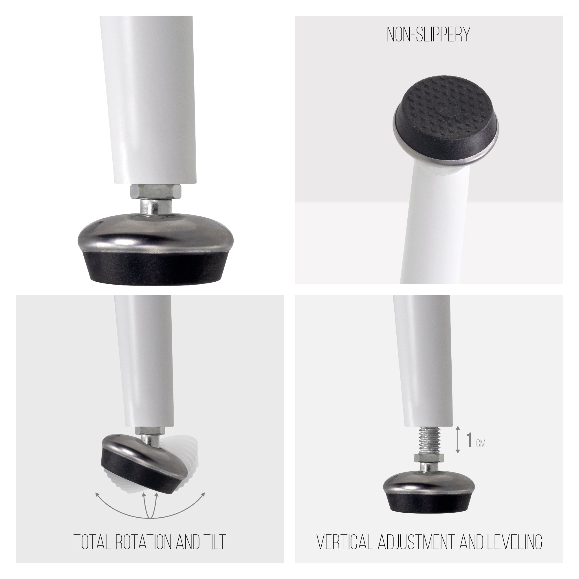 BEALE – Mesa de jantar fixa retangular, estrutura metálica e vários acabamentos de tampo