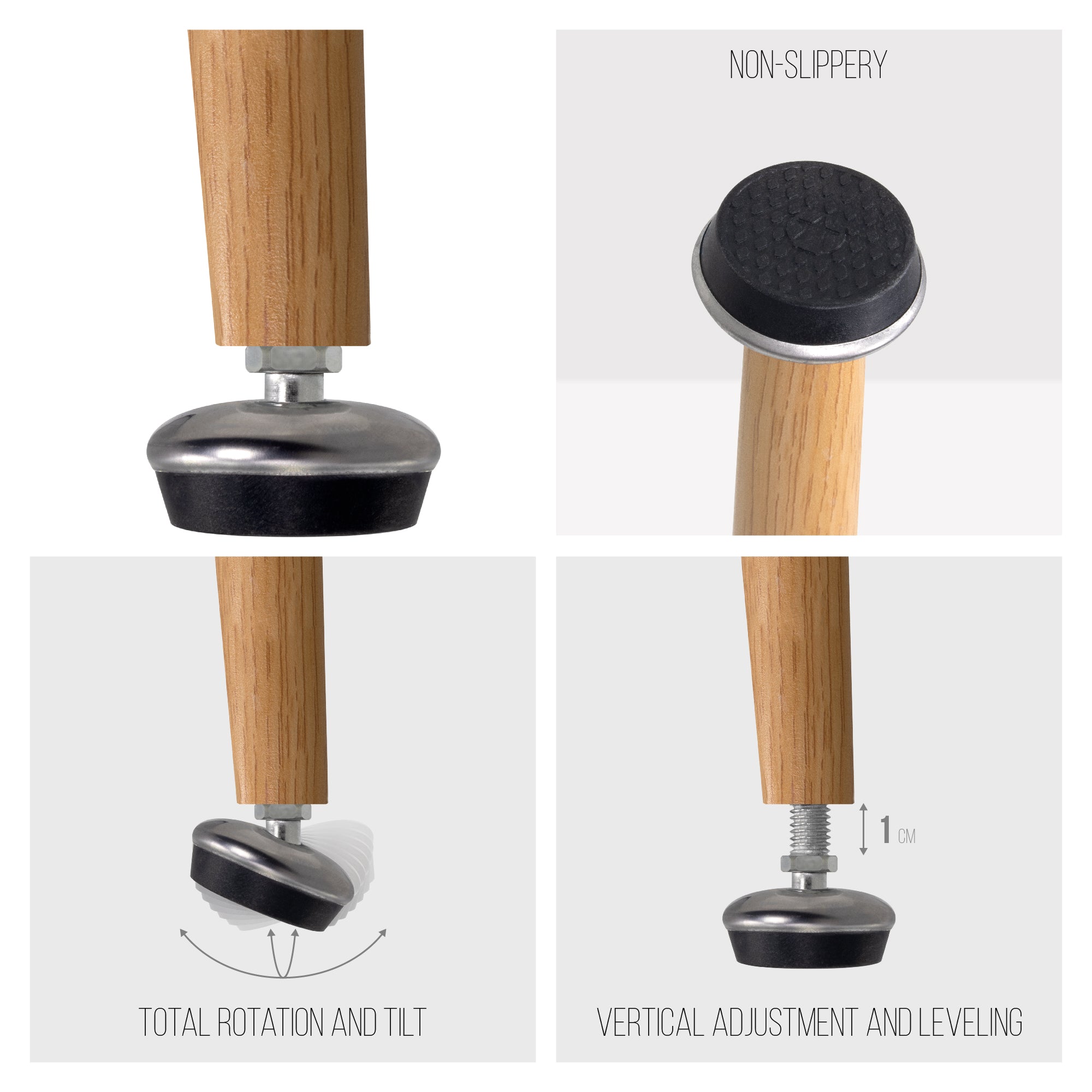 BEALE – Mesa de jantar fixa retangular, estrutura metálica e vários acabamentos de tampo