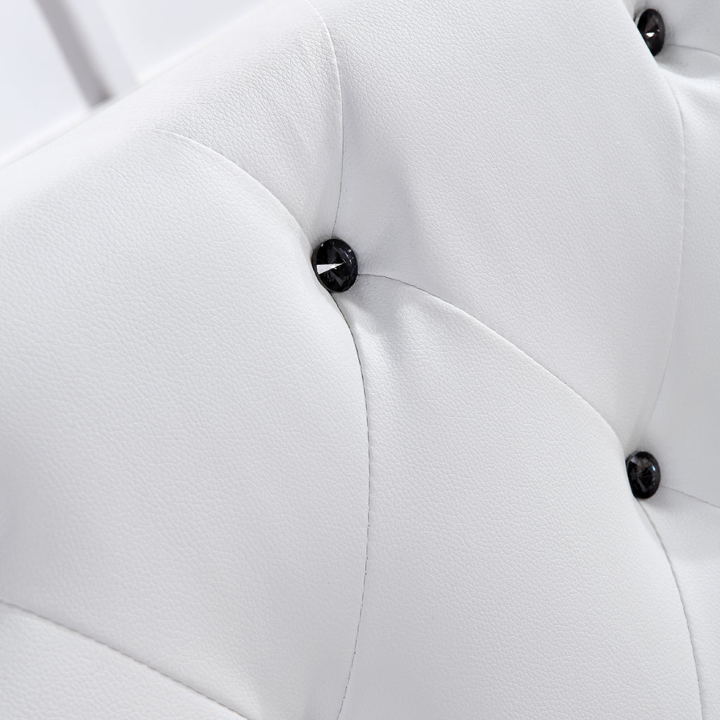 AMOUR – Cama estofada branca ou bege acinzentado com cabeceira acolchoada, com ou sem cristais