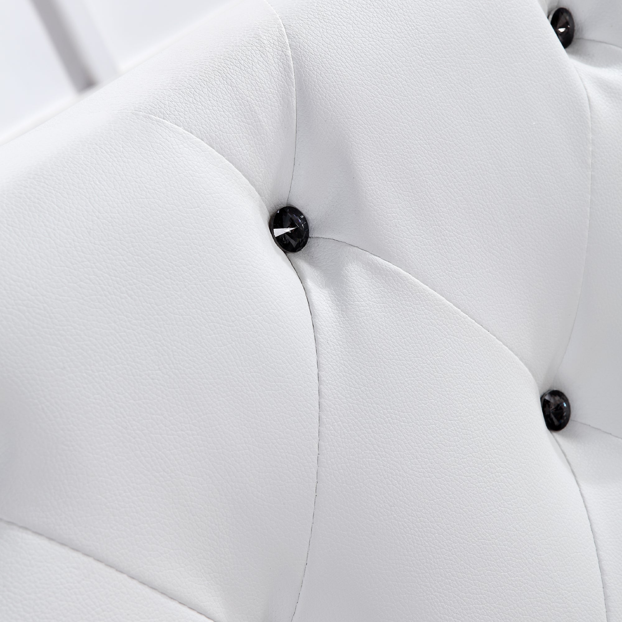 AMOUR – Cama estofada branca ou bege acinzentado com cabeceira acolchoada, com ou sem cristais