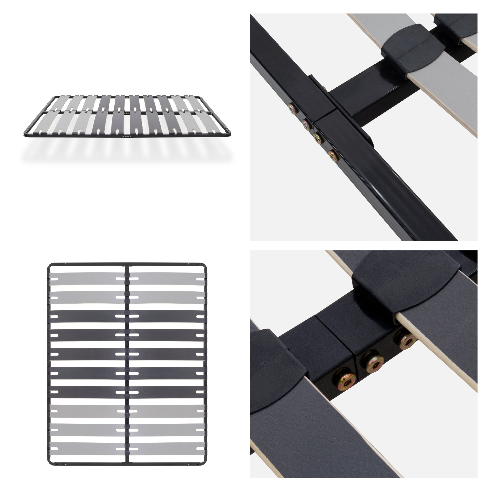 IF35 – Estrado de cama multilâminas com regulação lombar, estrutura metálica anticorrosão - com ou sem pés