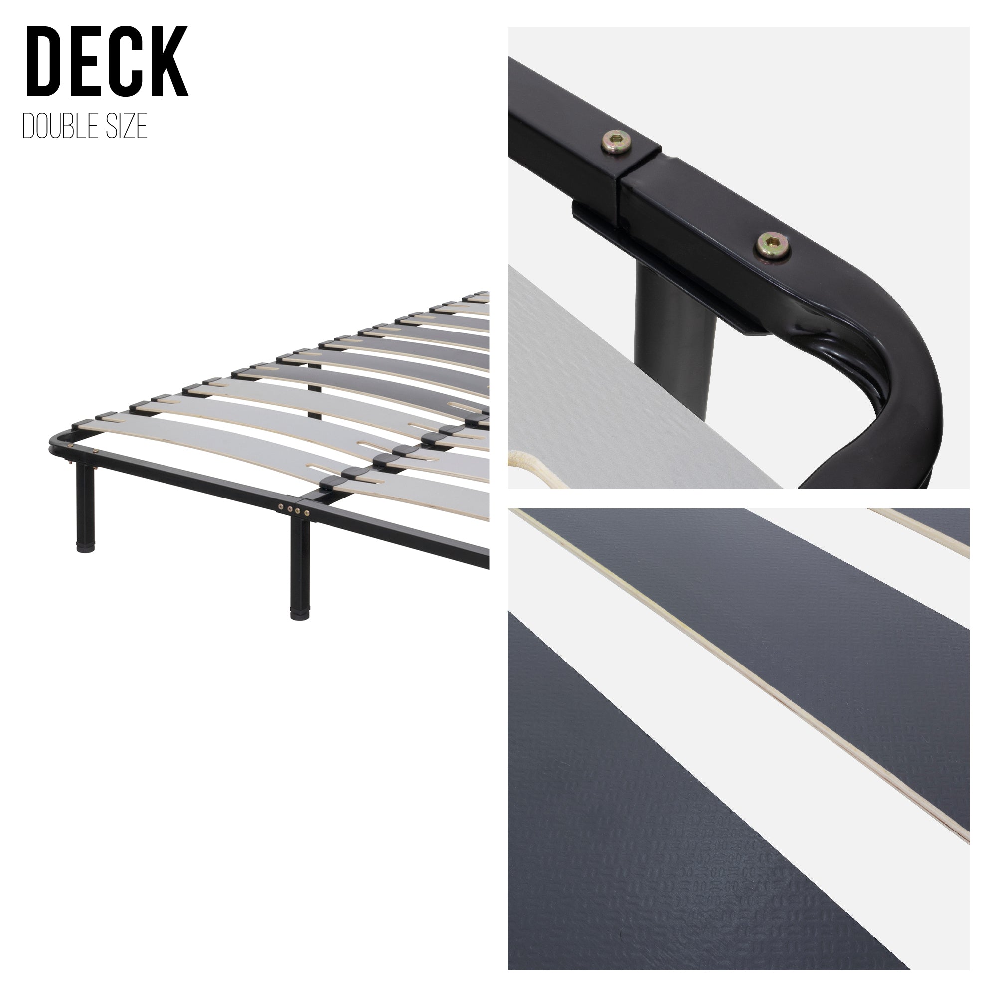 IF35 – Estrado de cama multilâminas com regulação lombar, estrutura metálica anticorrosão - com ou sem pés