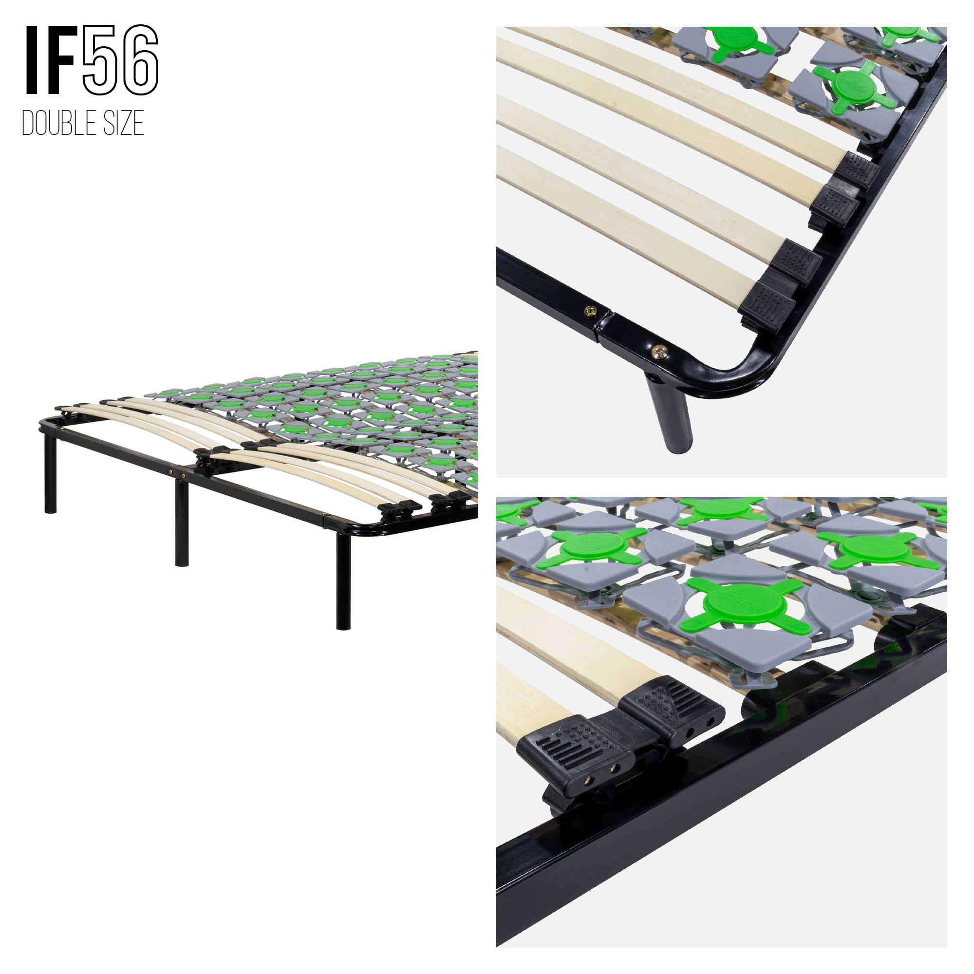 IF56 – Estrado ergo com molas prato e lâminas amortecidas, estrutura metálica reforçada - com ou sem pés