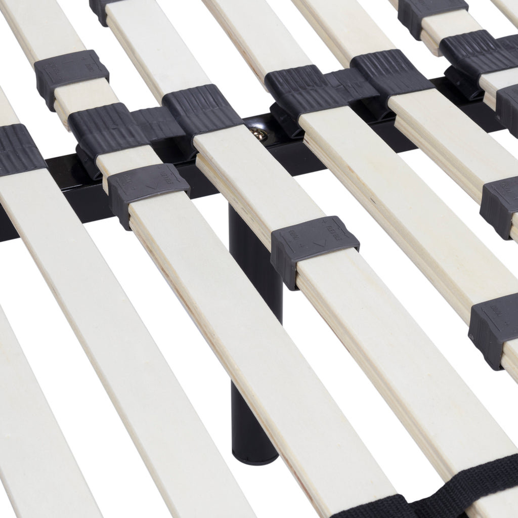 NEEU IF32 – Estrado de cama com ripas amortecidas em madeira, estrutura metálica -  com ou sem pés e espaço inferior de arrumação