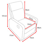 CONFORT - Cadeirão reclinável  (preto e castanho)