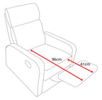 CONFORT - Cadeirão reclinável  (preto e castanho)