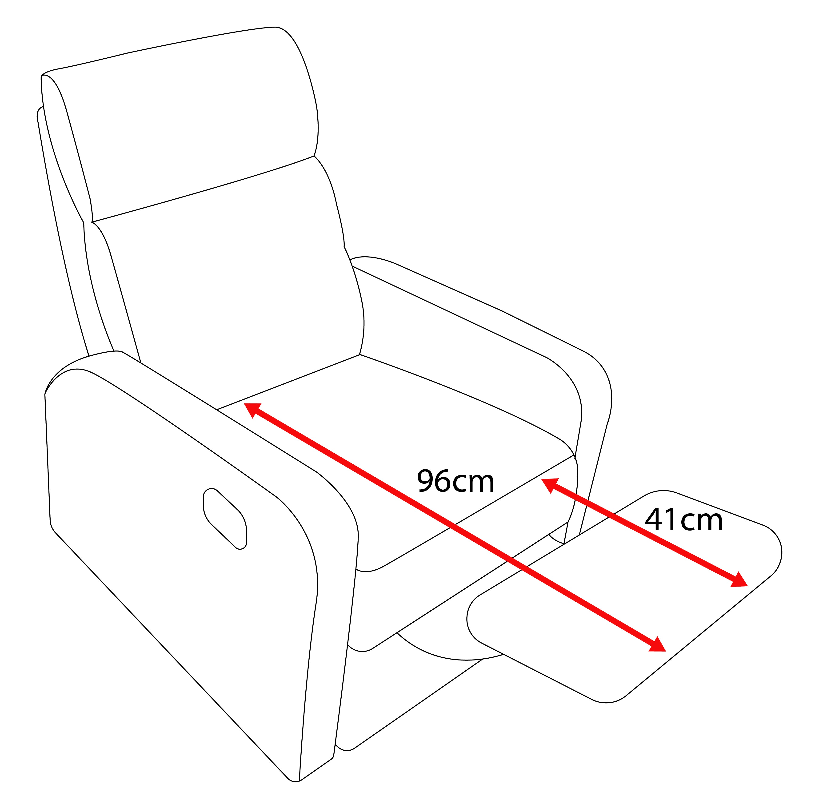 CONFORT - Cadeirão reclinável  (preto e castanho)