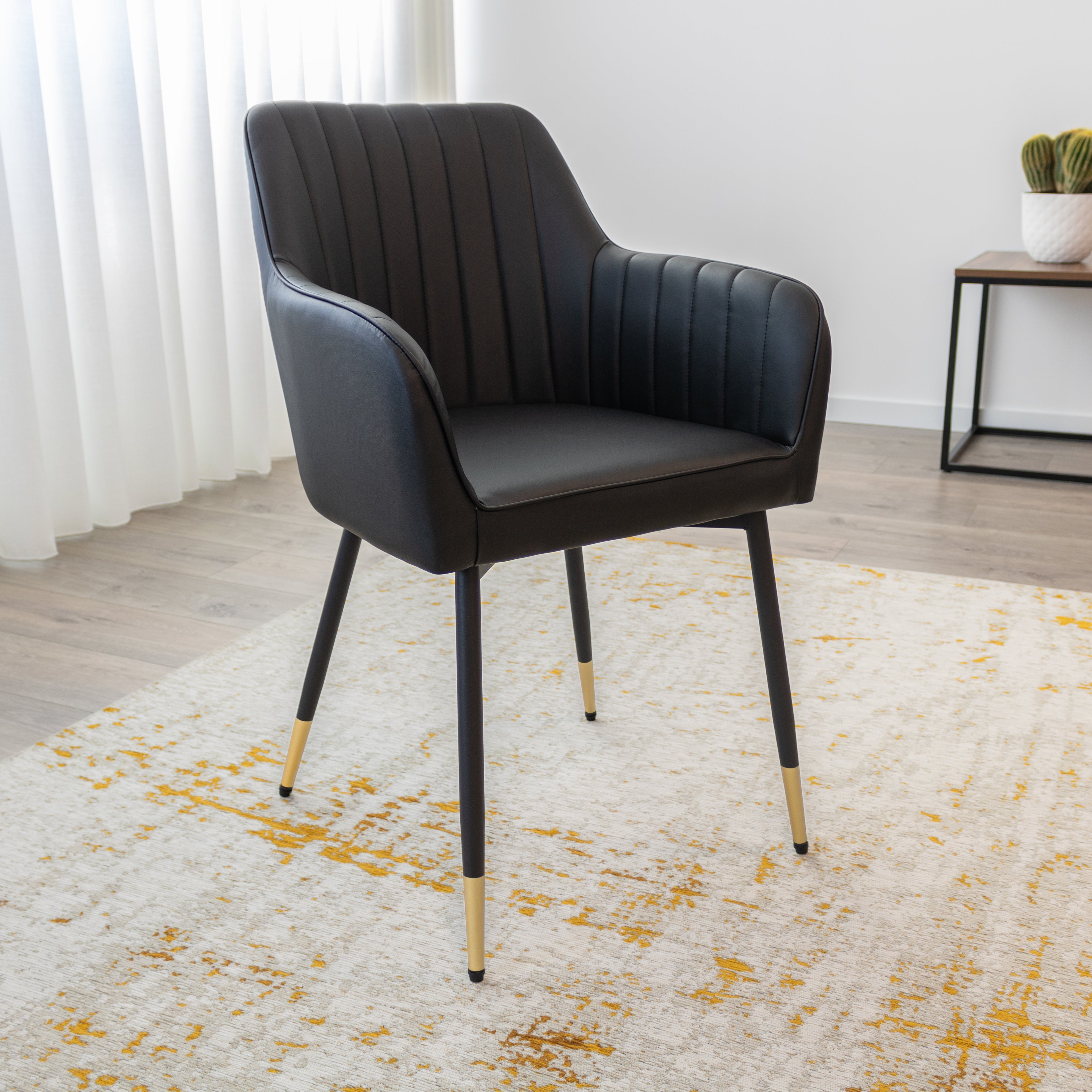 DAHLIA - Conjunto de cadeiras de Refeição em tecido PU ou Veludo