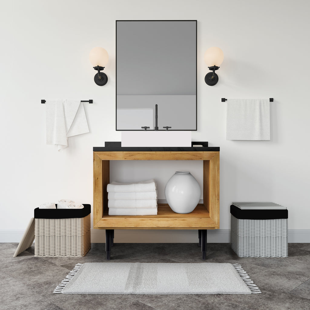 Pé Metálico em T Regulável 18,5–32,5 cm para Móveis e Estrados, até 180 kg, Preto