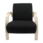 Poltrona em Tecido ou Poliéster com Estrutura em Madeira