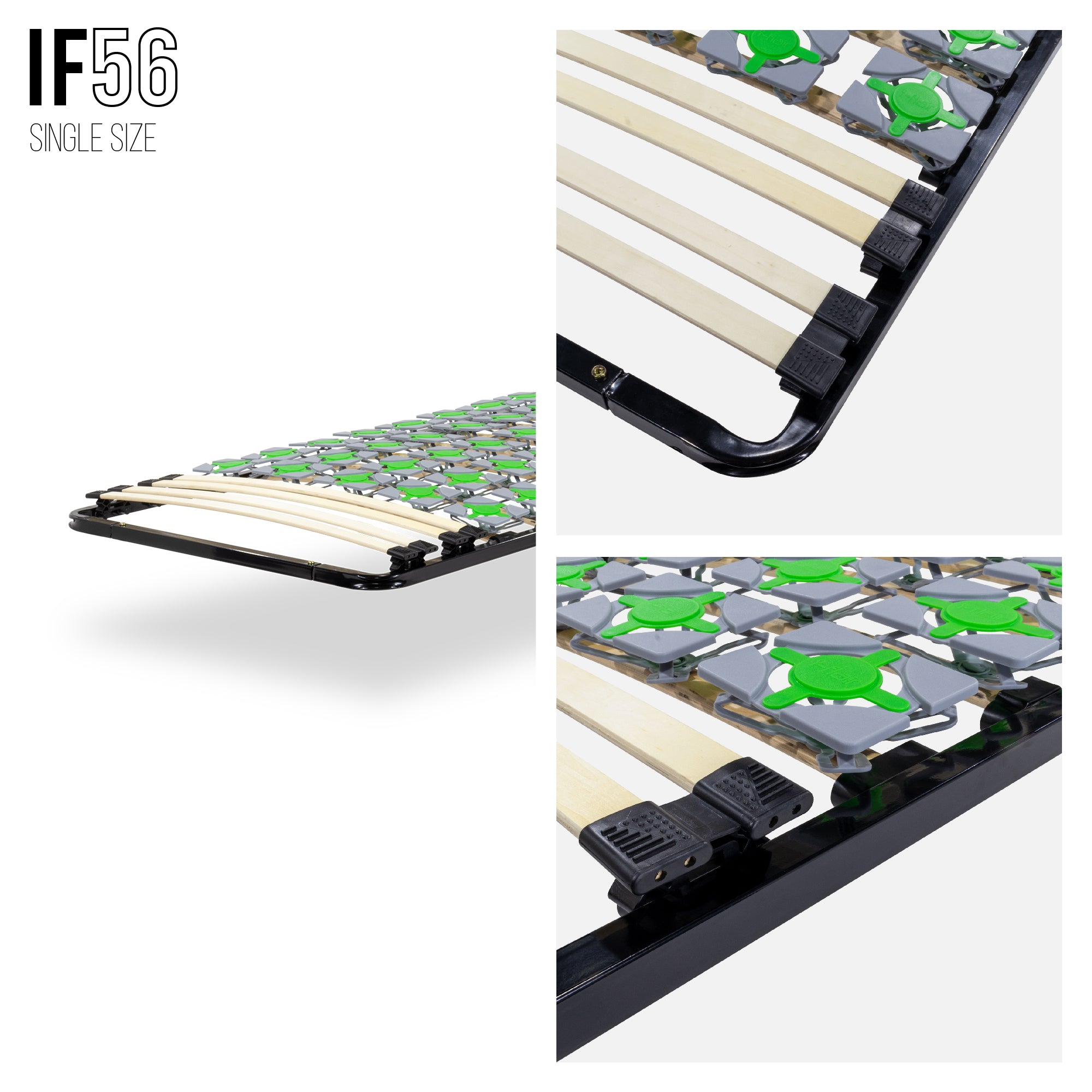 IF56 – Estrado ergo com molas prato e lâminas amortecidas, estrutura metálica reforçada - com ou sem pés