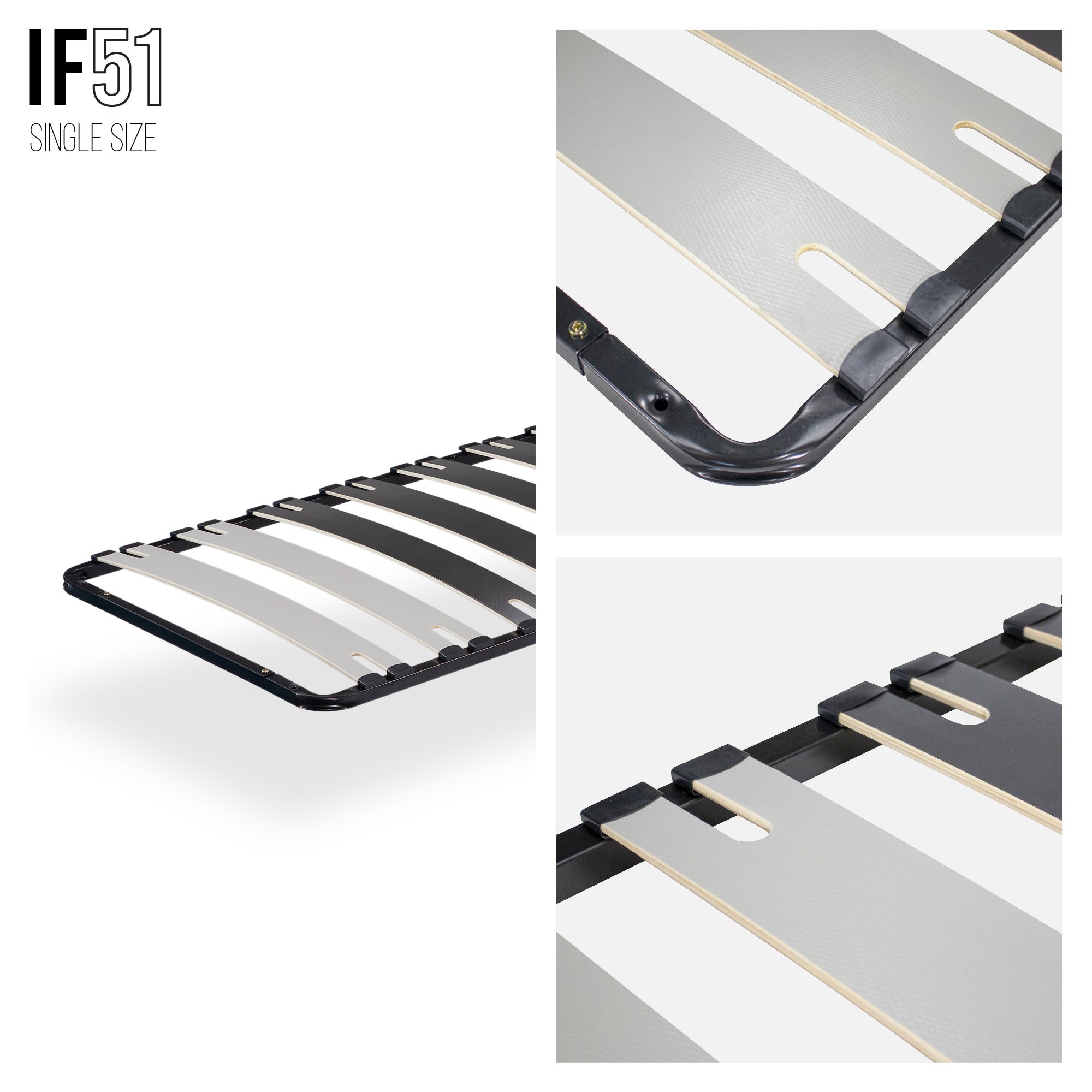 IF51 – Estrado ergo multilâminas, estrutura metálica reforçada, single e duplo - com ou sem pés